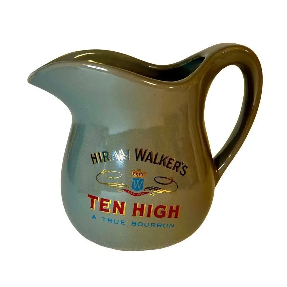Vintage Hiram Walker's Ten High A True Bourbon Pitcher